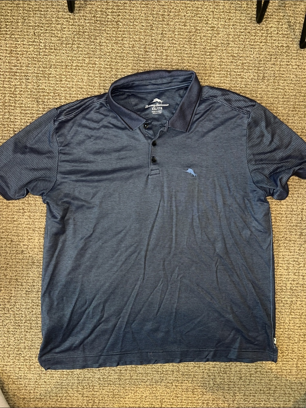 Tommy Bahama Blue Striped Polo
